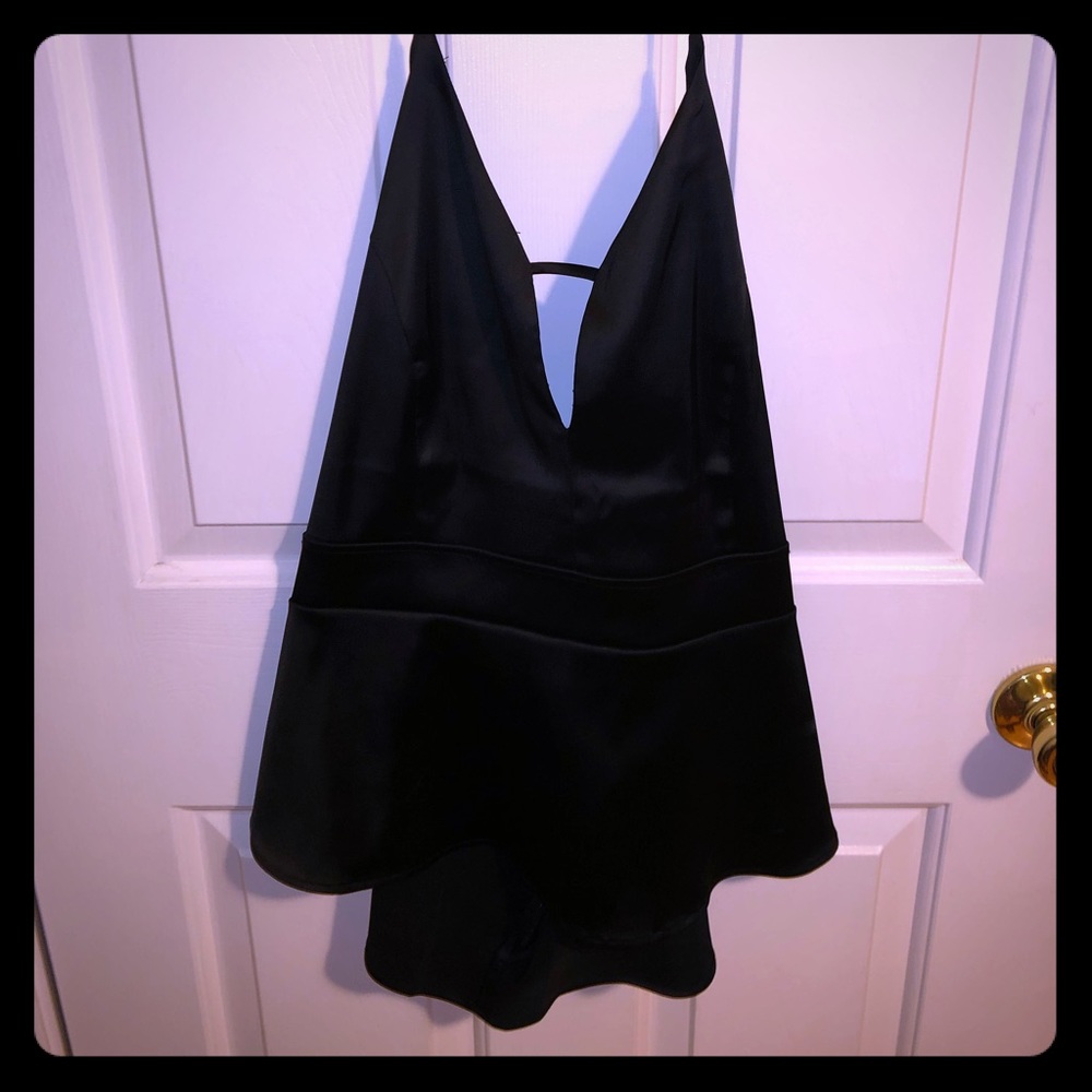 Black silk halter top!